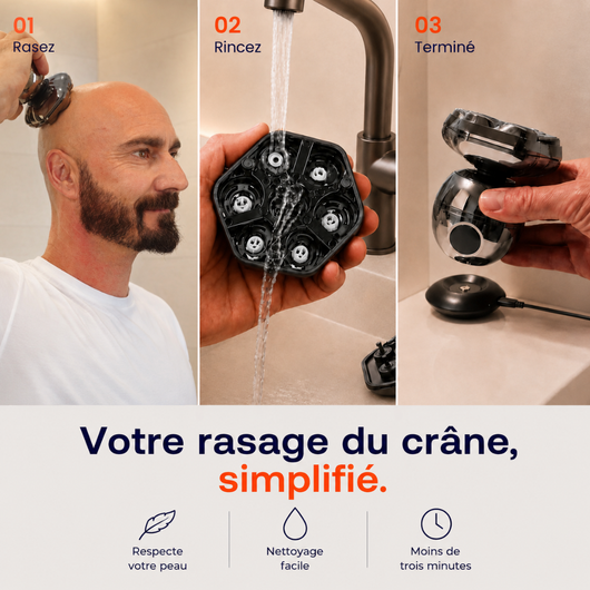 GlidePro 3.0™ - Conçu pour simplifier votre rasage du crâne